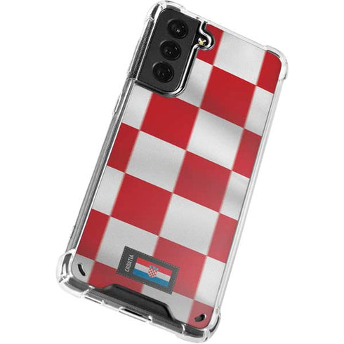 Croatia Soccer Flag Galaxy S21 5G Clear Case